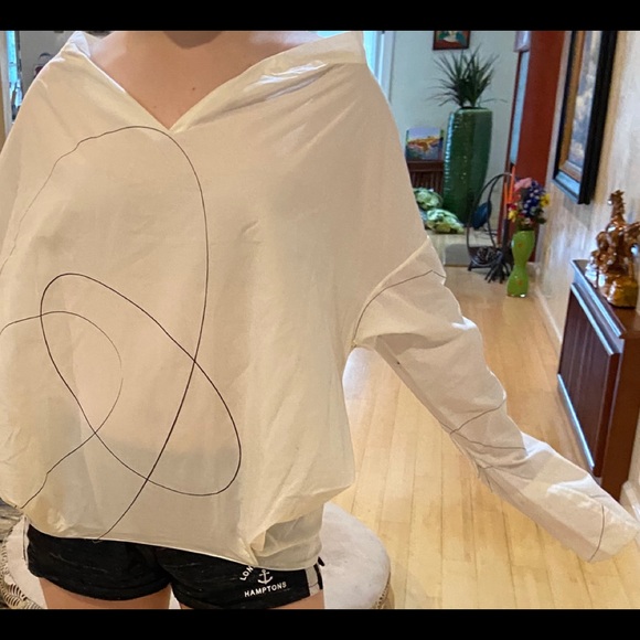 MARNI off white blouse top cotton Italy Sz4-6 - Picture 2 of 16